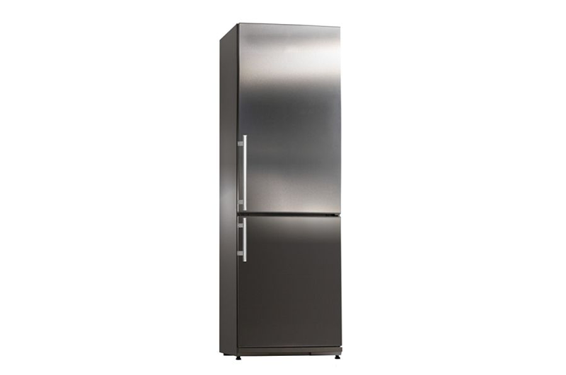 Combinaison réfrigérateur/congélateur KBS NoFrost KGK 321 CHR, extérieur en acier inoxydable avec refroidissement silencieux et système à 1 compresseur, 9190023