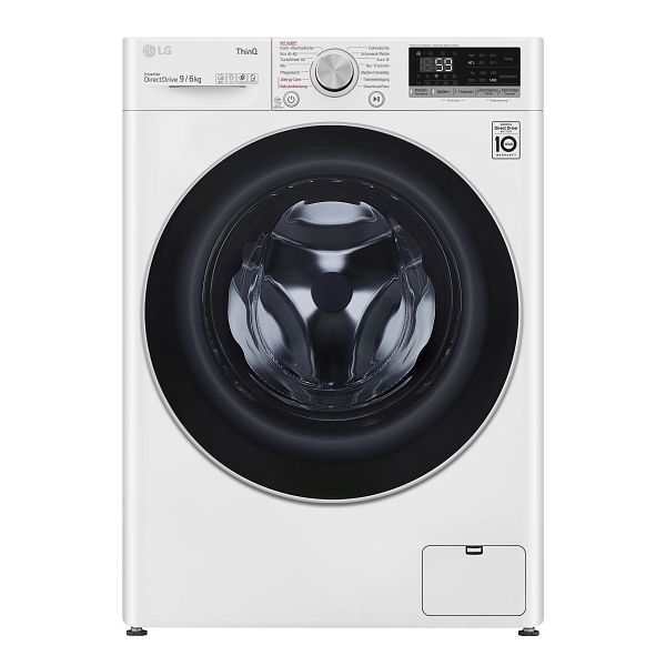 Lave-linge séchant LG avec AI DD®, lavage 9 kg, séchage 6 kg, 1400 tr/min, vapeur, TurboWash®, nouveau tambour bien-être, fonction Wi-Fi, V5WD96H1
